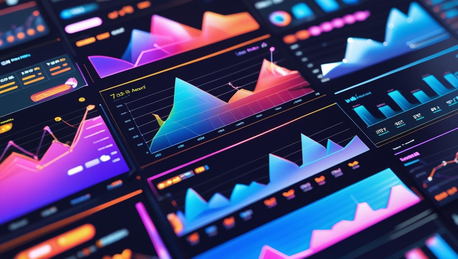 Analytics dashboard with charts and metrics